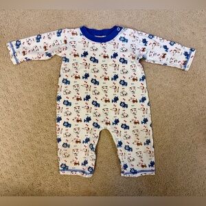 Baby Luigi Dog Print Long Sleeve Romper 12M Boutique One Piece Snap Bottom